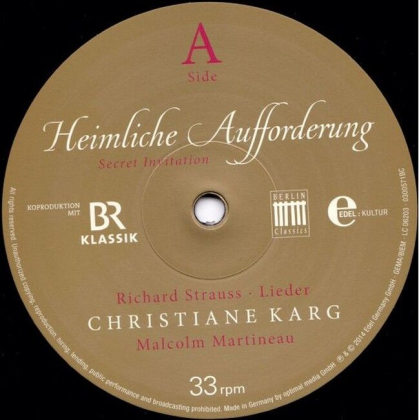 Richard Strauss - Christiane Karg, Malcolm Martineau &ndash; Heimliche Aufforderung / Secret Invitation - Lieder - фото 3