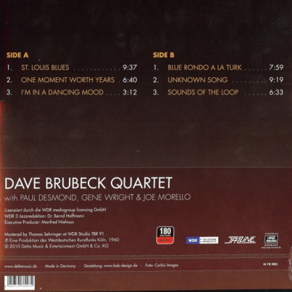 Dave Brubeck Quartet With Paul Desmond, Gene Wright &amp; Joe Morello &ndash; 1960 Essen, Grugahalle - фото 2
