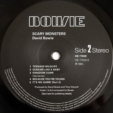 David Bowie - Scary Monsters LP, Album, Reissue, Remastered, 180 gramб - фото 4