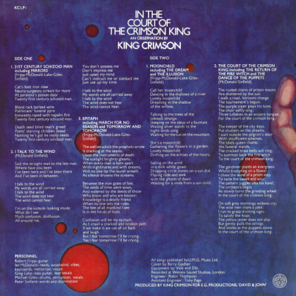 King Crimson &ndash; In The Court Of The Crimson King - фото 2