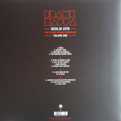 Frank Zappa &ndash; Berlin 1978 Volume One - фото 2
