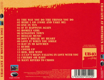 UB40 &ndash; Live At Montreux 2002 - фото 4