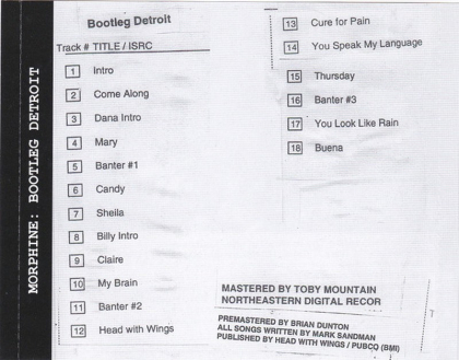 Morphine – Bootleg Detroit - фото 3 Morphine – Bootleg Detroit - фото 3