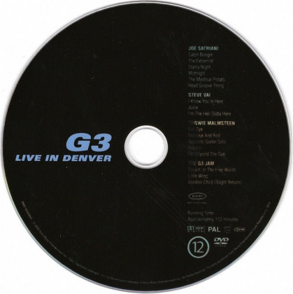 Joe Satriani &amp; Steve Vai &amp; Yngwie Malmsteen, G3  &ndash; G3 Live In Denver - фото 3