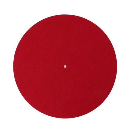 Red Turntable Mat Slipmat Audiophile 12&#039;&#039; in Platter Vinyl Record Players Anti-Vibr 77HA - фото 1