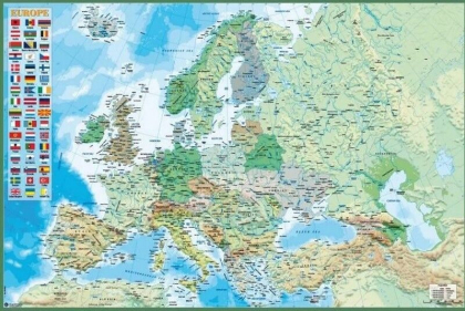 Political and physical map of Europe - фото 1