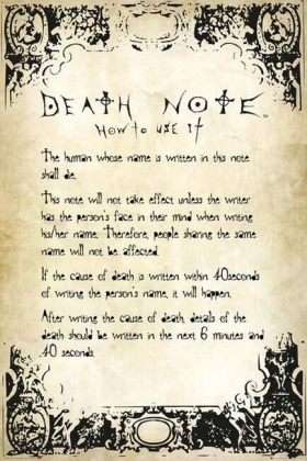 Death Note - Rules - фото 1 Death Note - Rules - фото 1