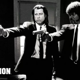 Pulp Fiction - Guns B&W