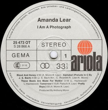 Amanda Lear - I Am A Photograph - фото 4