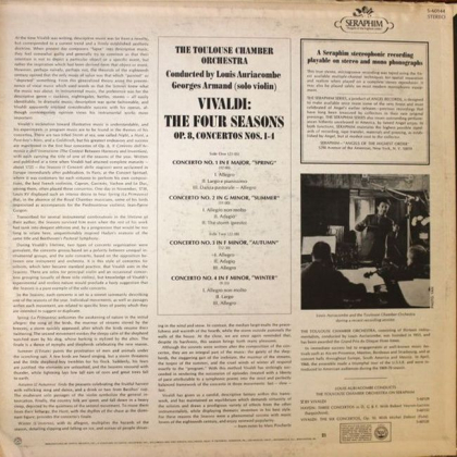 Vivaldi - The Toulouse Chamber Orchestra, Louis Auriacombe, Georges Armand – The Four Seasons - фото 2 Vivaldi - The Toulouse Chamber Orchestra, Louis Auriacombe, Georges Armand – The Four Seasons - фото 2