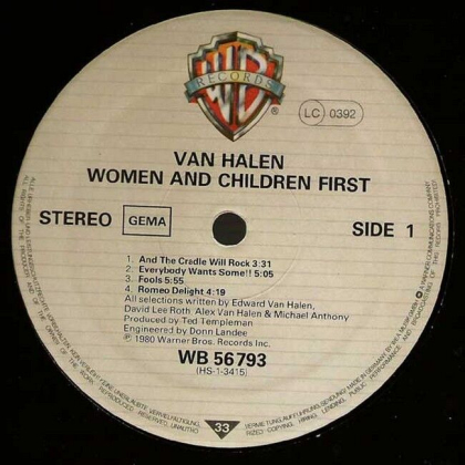 Van Halen &ndash; Women And Children First - фото 4