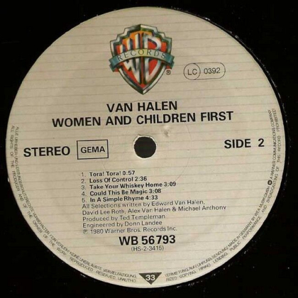 Van Halen &ndash; Women And Children First - фото 5