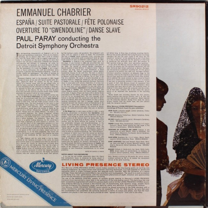 Chabrier, Detroit Symphony, Paul Paray &ndash; Espana / Danse Slave / Fete Polonaise / Suite Pastorale / Gwendoline Overture - фото 2