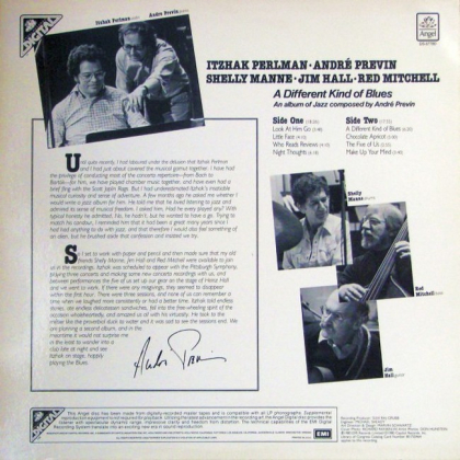 Itzhak Perlman, Andre Previn, Shelly Manne, Jim Hall, Red Mitchell &ndash; A Different Kind Of Blues - фото 2