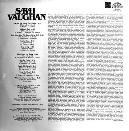Sarah Vaughan &ndash; How Long Has This Been Going On? - фото 2