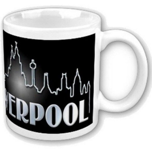 Чашка Liverpool Skyline Waterfront Silhouette Біла в упаковці