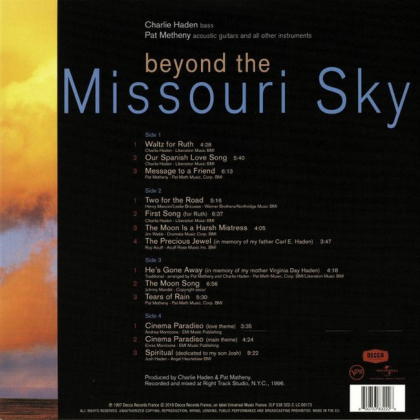 Charlie Haden &amp; Pat Metheny &ndash; Beyond The Missouri Sky - фото 2