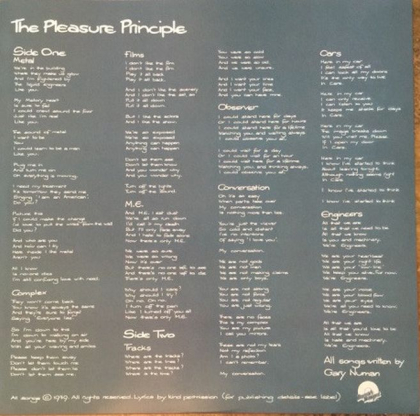Gary Numan &ndash; The Pleasure Principle - фото 3