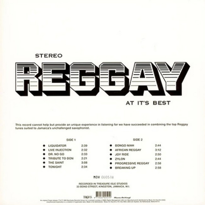 Tommy McCook &ndash; Reggay At It&#039;s Best - фото 2