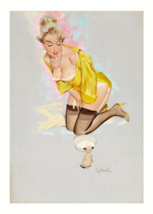 FRITZ WILLIS. Woman Feeding Kitten Bowl Of Milk - фото 1