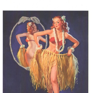 I Hope the Boys Don't Draw the Straws Tonight, Brown and Bigelow cal. Il., 1946