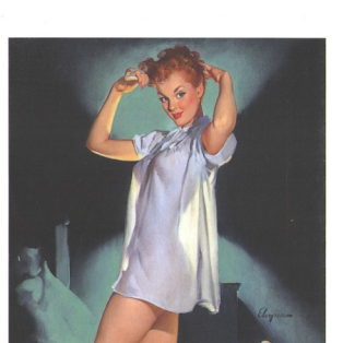 Rest Assured, Brown & Bigelow calendar illustration, 1952