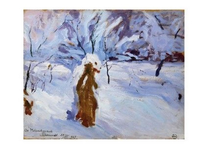 Зимовий пейзаж. Брошнів, 1909 - фото 1