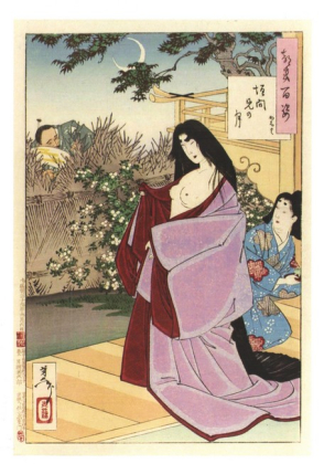 Lady Kaoyo Seen through the Fence by Moonlight, 1886 - фото 1