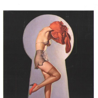 Peek-a-View, Louis F. Dow Company calendar illustration, 1940