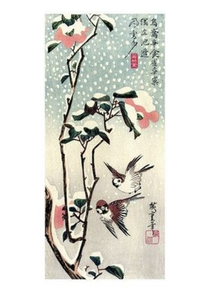 Sparrows and Camellias in the Snow, 1830-1838 - фото 1 Sparrows and Camellias in the Snow, 1830-1838 - фото 1