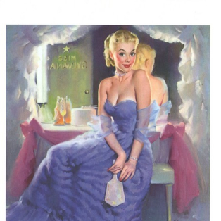 Miss Sylvania Backstage, Brown & Bigelow calendar illustration