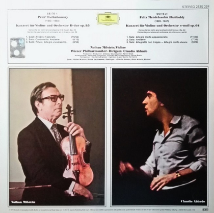 Mendelssohn, Tschaikowsky, Nathan Milstein, Claudio Abbado &ndash; Violinkonzerte - Violin Concertos - фото 2