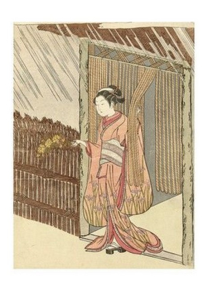 Girl with a Yamabuki Tak in Hands, 1764-1768 - фото 1