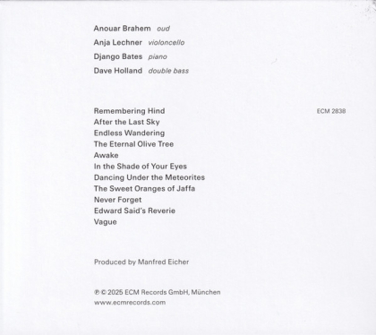 Anouar Brahem, Anja Lechner, Django Bates, Dave Holland &ndash; After The Last Sky - фото 2