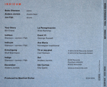 Bobo Stenson Trio &ndash; Indicum - фото 2