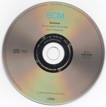 Komitas, The Gurdjieff Ensemble, Levon Eskenian – Komitas - фото 3 Komitas, The Gurdjieff Ensemble, Levon Eskenian – Komitas - фото 3