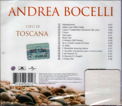 Andrea Bocelli &ndash; Cieli Di Toscana - фото 2