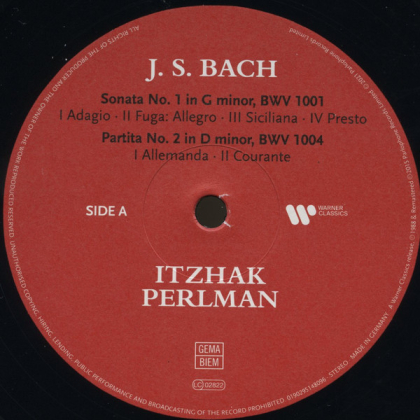 J.S. Bach, Itzhak Perlman &ndash; Sonaten Und Partiten - фото 3