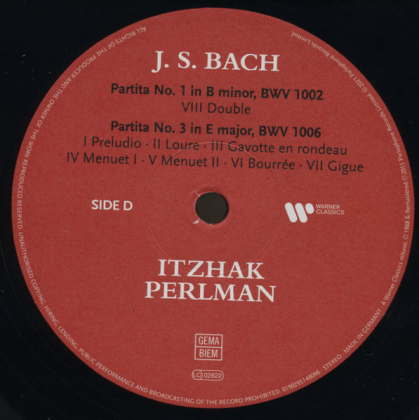 J.S. Bach, Itzhak Perlman &ndash; Sonaten Und Partiten - фото 6