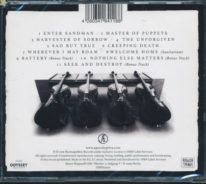 Apocalyptica &ndash; Plays Metallica By Four Cellos - фото 2