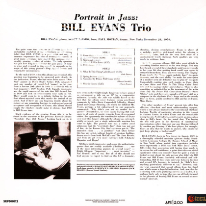 Bill Evans Trio – Portrait In Jazz - фото 2 Bill Evans Trio – Portrait In Jazz - фото 2