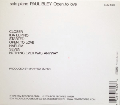 Paul Bley &ndash; Open, To Love - фото 2