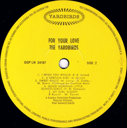 The Yardbirds &ndash; For Your Love - фото 4