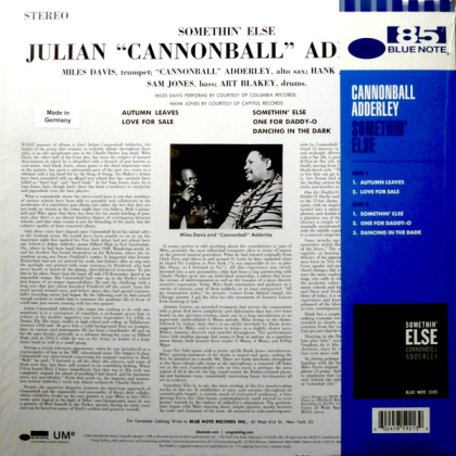 Cannonball Adderley – Somethin' Else - фото 2 Cannonball Adderley – Somethin' Else - фото 2