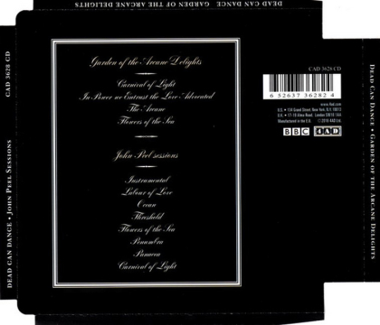 Dead Can Dance &ndash; Garden Of The Arcane Delights &bull; The John Peel Sessions - фото 2