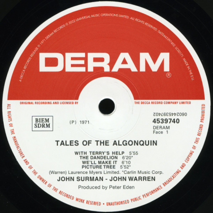 John Surman / John Warren – Tales Of The Algonquin - фото 5 John Surman / John Warren – Tales Of The Algonquin - фото 5