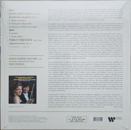 Lalo, Sarasate, Anne-Sophie Mutter • Seiji Ozawa / Orchestre National de France – Symphonie Espagnole • Zigeunerweisen - фото 2 Lalo, Sarasate, Anne-Sophie Mutter • Seiji Ozawa / Orchestre National de France – Symphonie Espagnole • Zigeunerweisen - фото 2